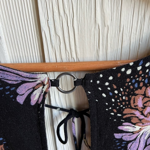 Free People Lovely Day Black Floral Print Dress - Picture 10 of 10